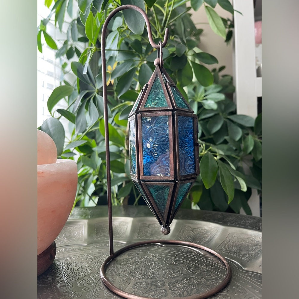 Lantern with stand and fairy lights - Picture 3 of 7